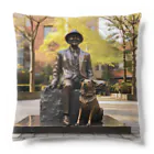 AQUAMETAVERSEの人と犬の銅像　なでしこ1478 Cushion