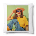 Unique Existenceのart woman mosaic Cushion