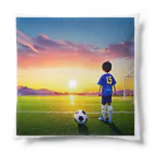 musashiyaの夕日とサッカー少年 Cushion