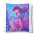 シロクマペンギンの昭和レトロアニメ風近未来ガール Cushion