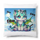 ドラにゃん🐾のグリーンドラニャン  Cushion