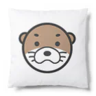 カワウソ グッズ 工房の丸顔カワウソ ロゴ Cushion