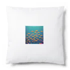 takekoputaの海中を泳ぐ魚のひれ Cushion