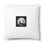 CatCraftsの【Cat's Moonlight Stretch】- 月夜の猫シルエット Cushion