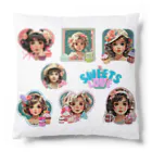 Mellow-SkyのSweets love girl〜ステッカーデザイン〜 Cushion