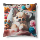 シュシュの部屋のベッドのチワワ （犬、わんちゃん） Cushion