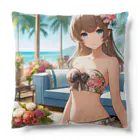 かるるんショップの海と南国と水着と　夏休み Cushion