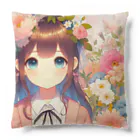 ピクセルパレットの可愛い女の子とお花10 Cushion