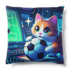 ボールボーイの猫とサッカー Cushion