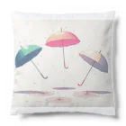 Shiro_kuroの雨で踊る傘 Cushion