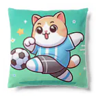 statham2865のシュートをする猫 Cushion