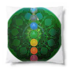 💖宇宙整体♪🌈♪こころからだチャンネル♪💖の宇宙曼荼羅　緑の奇跡 Cushion