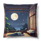 ドット絵グッズ販売の満月の夜 Cushion