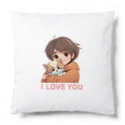 AwagoModeのI LOVE YOU(Cat&Girl) (37) Cushion