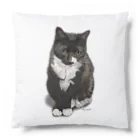 kinako-japanのくつした猫のくろみつ Cushion