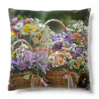 AQUAMETAVERSEの華やかな花が入った花かご　なでしこ1478 Cushion