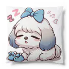 PALA's SHOP　cool、シュール、古風、和風、のお眠なシーズー　パピー Cushion