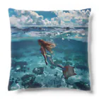 AQUAMETAVERSEのモルジブの大海原で人魚が泳いでいますsanae2074 Cushion