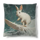 AQUAMETAVERSEのサーフィンをするウサギ Cushion