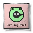 雑貨屋kerori(ザッカヤケロリ）のCute Frog Donut（キュートフロッグドーナツ） Cushion