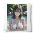 レールファン&スピリチュアルアイテムショップのＡＩ美女　リゾート地 Cushion