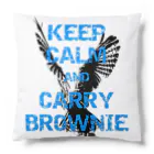 座敷ふくろうのKEEP CALM AND CARRY BROWNIE Cushion