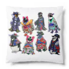 ヤママユ(ヤママユ・ペンギイナ)のKimono Penguins Cushion