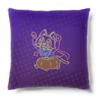 キャットＣのこうじょうけんがくのネオンキャットC（背景あり） Cushion