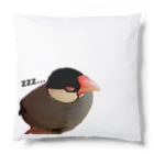 harupink🌸ペット似顔絵illustのおねむな文鳥さん Cushion