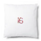 カラフルマルシェのフラワー数字シリーズ「16」 Cushion