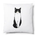 小鳥と映画館のお利口さんのハチワレちゃん Cushion