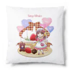 虹色珊瑚礁☆SUZURI店の苺ショートケーキ(name入り） Cushion