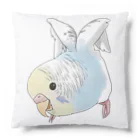 まめるりはことりのご機嫌羽セキセイインコちゃん【まめるりはことり】 Cushion