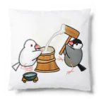 Lily bird（リリーバード）の餅つき文鳥ず Cushion