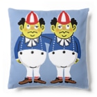 Nobby's SUZURI shopの双子のおじさん（ブルーバック） Cushion