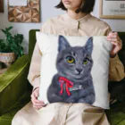 harupink🌸ペット似顔絵illustの水彩画にゃんこ Cushion