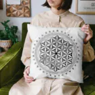 JonSpCaのフラワーオブライフ「はなまんだら」 Cushion