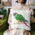 森図鑑の[森図鑑] ウロコインコC 横向き Cushion