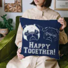 BEACSのHappy Together Navy クッション