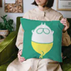 くらきち ONLINE SHOPのねこタイツとリラックス モスグリーン Cushion