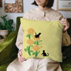 MegSan's free design🌷のフラワーキャットタワーyellow Cushion