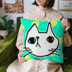 猫まみれ小店の白ぬこ。 Cushion