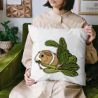 ハナドリカ SUZURI店の小松菜もりもりモルモット Cushion