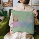 grk0 🌟ウサギのチャとシロ〜時々カッパの3D チャとシロ　リバーシブル Cushion