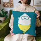 くらきち ONLINE SHOPのねこタイツとリラックス ダークブルーグリーン Cushion