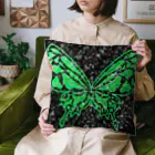 nyandaful storeの深緑の蝶 Cushion