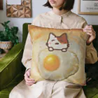 風の絵本の猫がねむるトースト Cushion