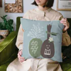 ウクレレちゃんと女の子のPainウクレレちゃんクッションダークカラー Cushion