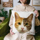 猫カフェ ぶぅたんグッズショップのトコちゃんのお顔 Cushion