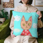 komugiのモクモク雲とモフモフ猫ちゃん Cushion